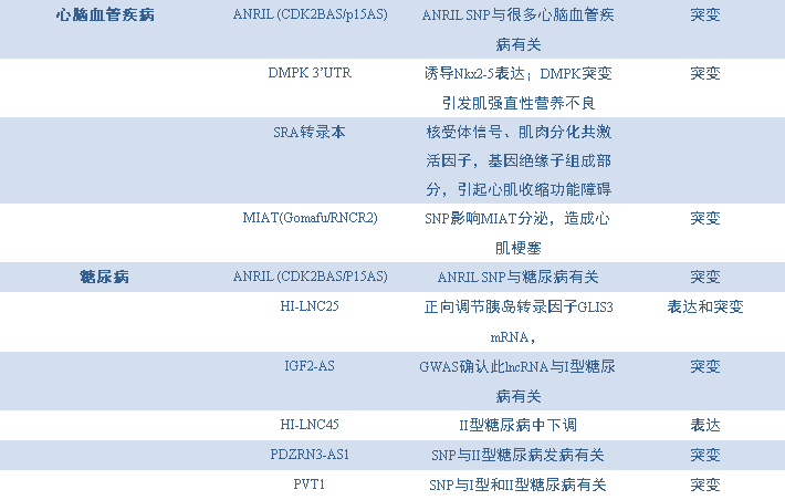 2.5 表1 近年部分疾病相關(guān)LncRNA研究成果2.png
